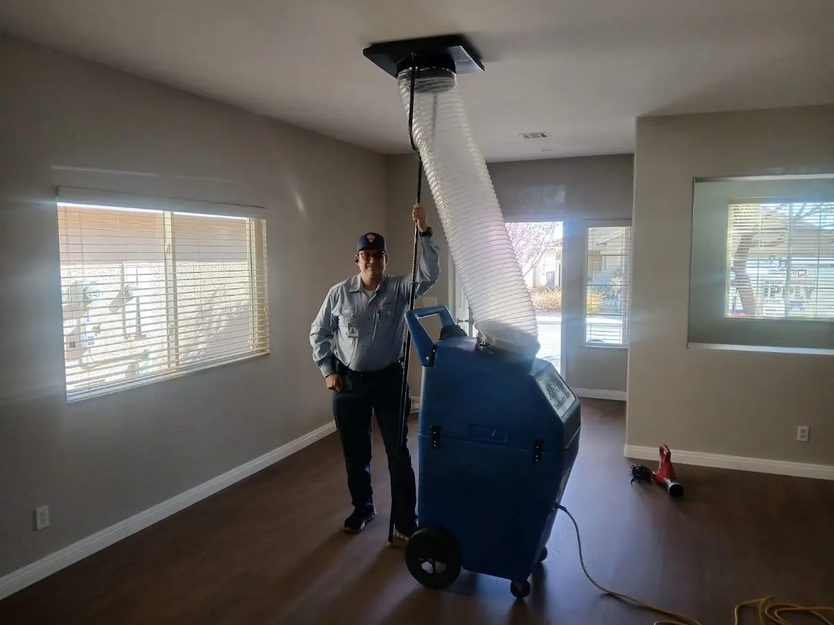 Professional Dryer Vent Cleaning work inside a Saks home